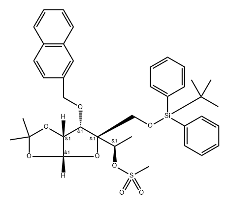 (R)-1-[(3aR,5R,6S,6aR)-5-[[(tert-Butyldiphenylsilyl)oxy]methyl]-2,2-dimethyl-6-(naphthalen-2-ylmethoxy)tetrahydrofuro[2,3-d][1,3]dioxol-5-yl]ethyl Methanesulfonate