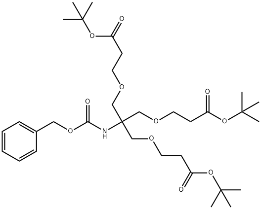 di-tert-butyl 3,3'-((2-(((benzyloxy)carbonyl)amino)-2-((3-(tert-butoxy)-3-oxopropoxy)methyl)propane-1,3-diyl)bis(oxy))dipropionate