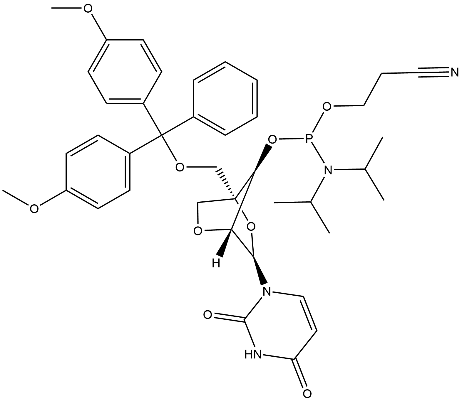 DMTr-2'-O-4'-C-Locked-rU-3'-CE-Phosphoramidite