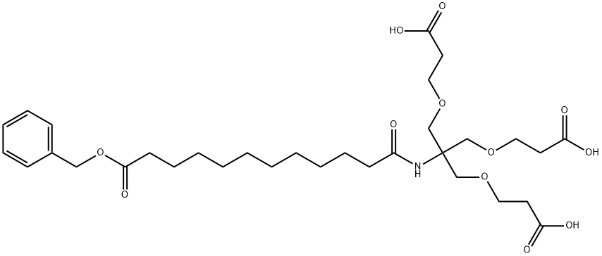 3,3'-((2-(12-(benzyloxy)-12-oxododecanamido)-2-((2-carboxyethoxy)methyl)propane-1,3-diyl)bis(oxy))dipropionic acid